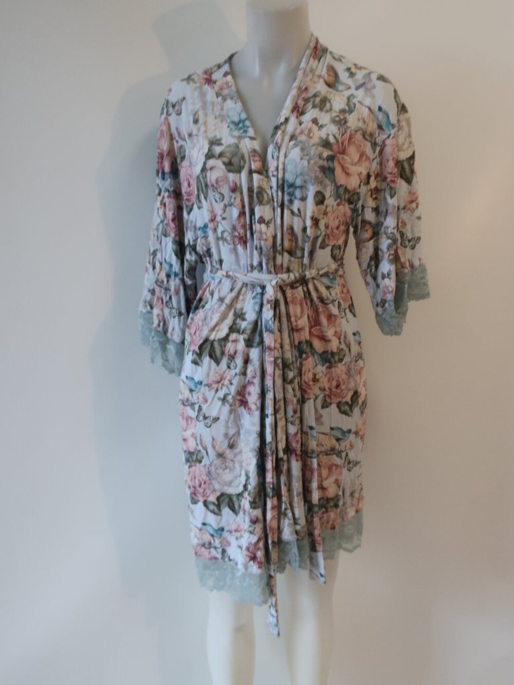 Womens Posh Peanut (Item- 937) Multicolor Rose Flora Robe S/M